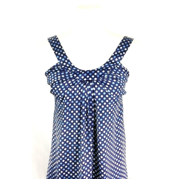 As U Wish Mini Dress Sz 3  Blue Polka Dot - Picture 2 of 8